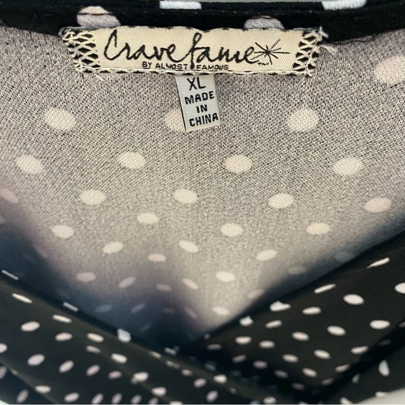 Vintage Inspired Polka Dot Stretch Wrap Dress SZ XL - Picture 3 of 5